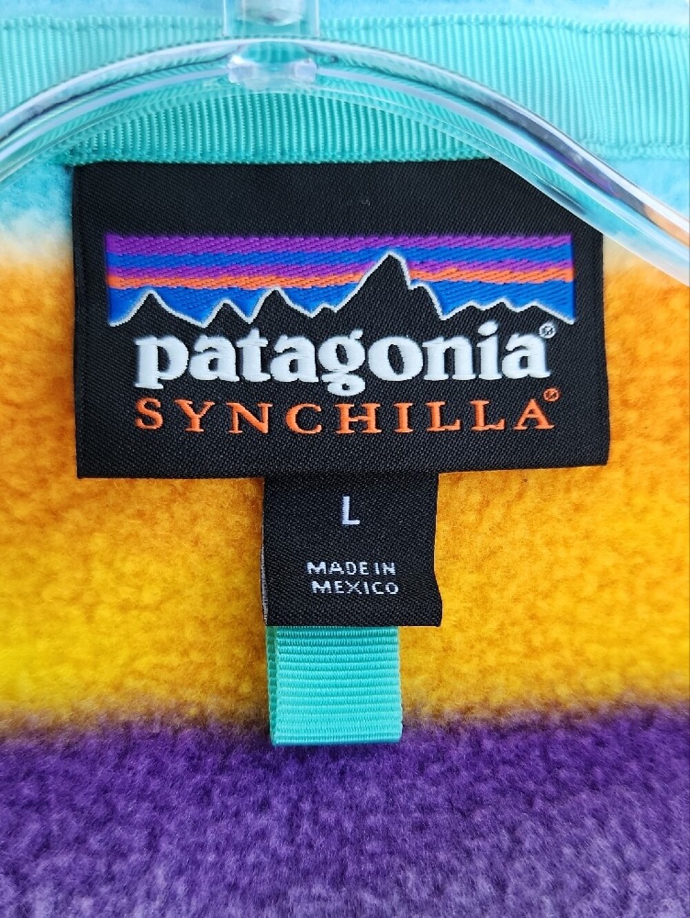 Patagonia Synchilla Men’s Zip-Up Fleece Jacket - Purple, Teal, Navy, Yellow L - Picture 4 of 12